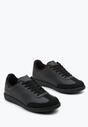 Czarne Sneakersy przed Kostkę Sznurowane Alestren