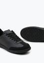 Czarne Sneakersy przed Kostkę Sznurowane Alestren