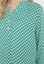 Zielona Bluzka Koszulowa z Wiskozy w Mozaikowy Wzór Aalius