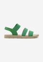 Zielone Sandały z Dwoma Elastycznym Paskami Lenamida