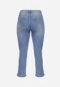 Niebieskie Klasyczne Jeansy Skinny z Kieszeniami Robinella