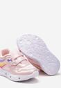 Różowo-Fioletowe Buty Sportowe Zapinane na Rzep z Podświetlaną Podeszwą Ulanas