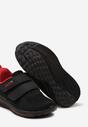 Czarno-Czerwone Buty Sportowe z Zapięciem na Dwa Rzepy Luxoria