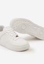 Białe Sznurowane Buty Sportowe Sneakersy z Perforacją na Nosku Lucindias