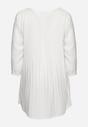 Biała Rozkloszowana Sukienka Mini z Plisowaniem Telesi