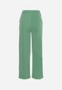 Zielone Eleganckie Szerokie Spodnie z Gumką w Pasie Zapinane na Suwak Barcarola