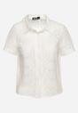 Biała Koszula Koronkowa z Krótkim Rękawem Briellema
