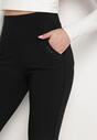 Czarne Spodnie Skinny z Gumką w Pasie i Kieszeniami Nellina