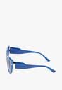 Niebieskie Okulary Kocie Oko z Grubymi Oprawkami Agrilnia