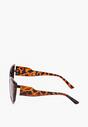 Ciemnobrązowe Okulary Kocie Oko z Grubymi Oprawkami Agrilnia