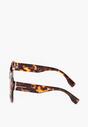 Brązowe Okulary Przeciwsłoneczne o Dużych Szkłach Etella