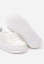 Białe  Sznurowane Sneakersy na Grubej Podeszwie Levitellia