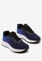 Granatowo-Niebieskie Płaskie Sznurowane Buty Sportowe z Motywem Ombre Telllara