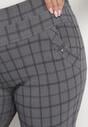 Ciemnoszare Spodnie w Kratkę z Bawełny Lacelila
