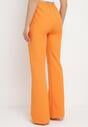 Pomarańczowe Garniturowe Spodnie z Szerokimi Nogawkami i Gumką w Pasie Leilma