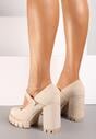 Pantofi cu toc Bej