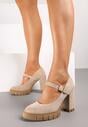 Pantofi cu toc Bej