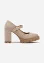Pantofi cu toc Bej