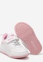 Biało-Różowe Buty Sportowe Sneakersy ze Skórzaną Wkładką Zalora