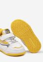 Biało-Żółte Buty Sportowe Sneakersy z Rzepem Nellesta