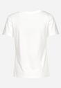 Biały T-shirt z Bawełny z Krótkim Rękawem i Nadrukiem Tiaressa
