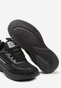 Czarne Płaskie Sznurowane Buty Sportowe Sneakersy Moanne