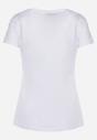 Biały Bawełniany T-shirt z Krótkim Rękawem i Ozdobnym Nadrukiem Tiimaqin
