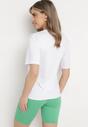 Zielono-Biały Komplet z T-shirtem i Szortami Typu Kolarki Tiimavee