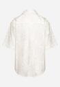 Biała Haftowana Koszula z Bawełny w Ornamentalny Wzór Cevila