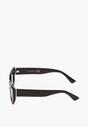 Czarne Okulary Przeciwsłoneczne o Kocim Kształcie Wykonane z Lekkiego Tworzywa z Filtrem UV Ciladia