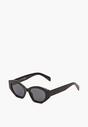 Czarne Okulary Przeciwsłoneczne z Wyciągniętym Kocim Okiem Effiele