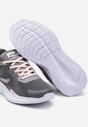 Szaro-Różowe Płaskie Klasyczne Buty Sportowe Sneakersy ze Sznurowaniem Novantia