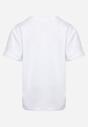 Biała Bawełniana Koszulka T-shirt z Krótkim Rękawem Hirfalia