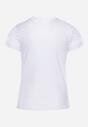 Biała Koszulka T-shirt z Elastycznej Bawełny Ellain