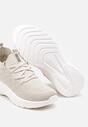Beżowe Buty Sportowe z Elastyczną Cholewką Roetta