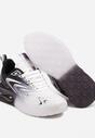 Czarne Płaskie Buty Sportowe Sneakersy ze Sznurowaniem Ozdobione Cieniowaniem Risare