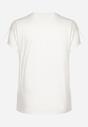 Biały T-shirt z Bawełny z Kokardkami Ozdobionymi Cyrkoniami Rissamore