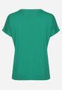 Zielony T-shirt z Bawełny z Kokardkami Ozdobionymi Cyrkoniami Rissamore