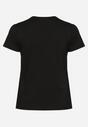 Czarny T-shirt z Krótkim Rękawem i Ozdobnym Nadrukiem Testolene
