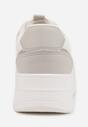 Biało-Szare Klasyczne Sneakersy Vices na Grubej Podeszwie Torira