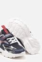 Granatowe Płaskie Buty Sportowe Sneakersy na Rzep ze Skórzaną Wkładką i Sznurówkami z Gumki Tiasta