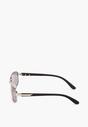 Srebrne Okulary Przeciwsłoneczne ze Srebrnymi Oprawkami Tinices
