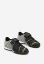 Czarno-Szare Płaskie Buty Sportowe Sneakersy Halówki na Rzep Nelliya