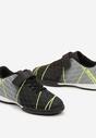 Czarno-Szare Płaskie Buty Sportowe Sneakersy Halówki na Rzep Nelliya