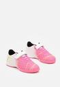 Różowo-Białe Płaskie Buty Sportowe Sneakersy Halówki na Rzep Nelliya