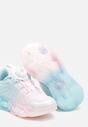 Różowo-Niebieskie Płaskie Buty Sportowe Sneakersy z Brokatem i Pokrętłem do Regulowania Szerokości Jodea