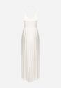 Biała Bawełniana Rozkloszowana Sukienka Wiązana na Szyi Nonnea