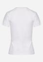 Biały Bawełniany T-shirt z Ozdobnym Nadrukiem Rionea