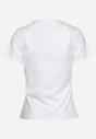 Biały Bawełniany T-shirt z Nadrukiem Nellphine