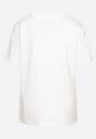 Biały Bawełniany T-shirt Ozdobiony Cyrkoniami Jolinea